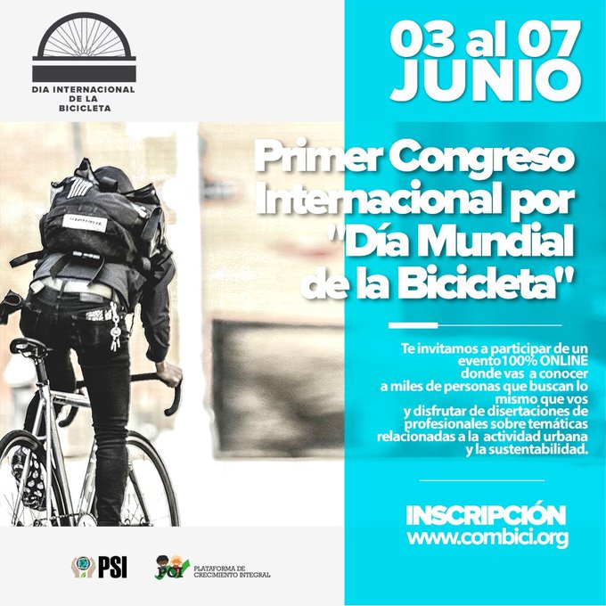 flyer congreso online bicicleta