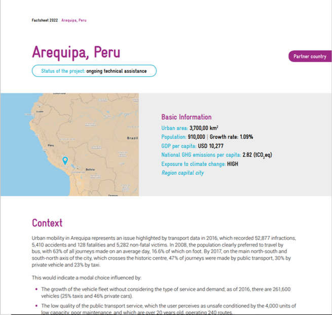 Factsheet Arequipa, Peru