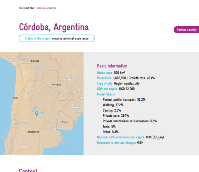 Factsheet Cordoba, Argentina