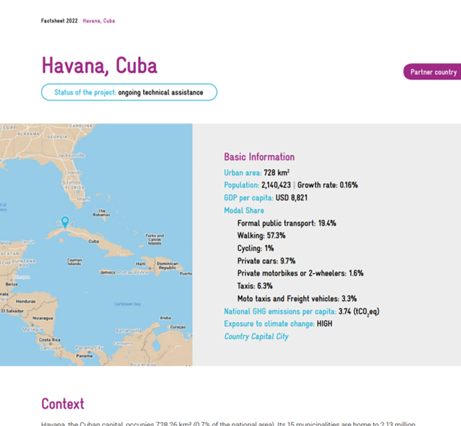 Factsheet Havana, Cuba