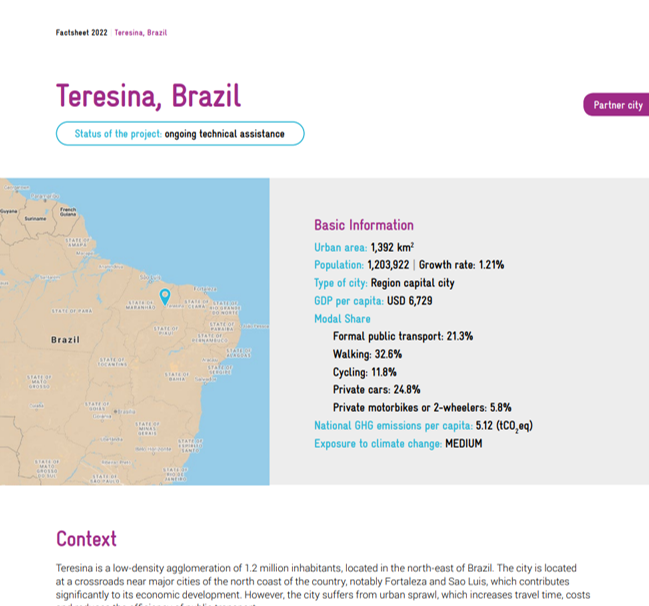 Factsheet Teresina, Brazil