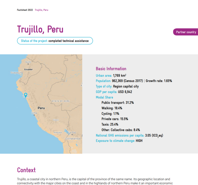 Factsheet Trujillo, Peru