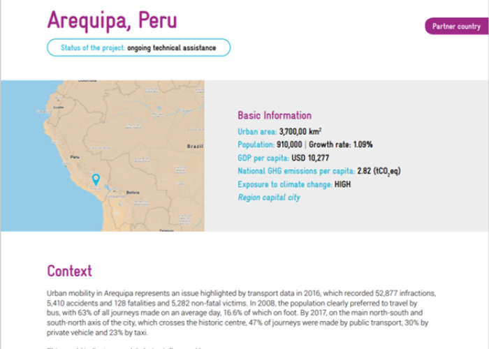 Factsheet Arequipa, Peru